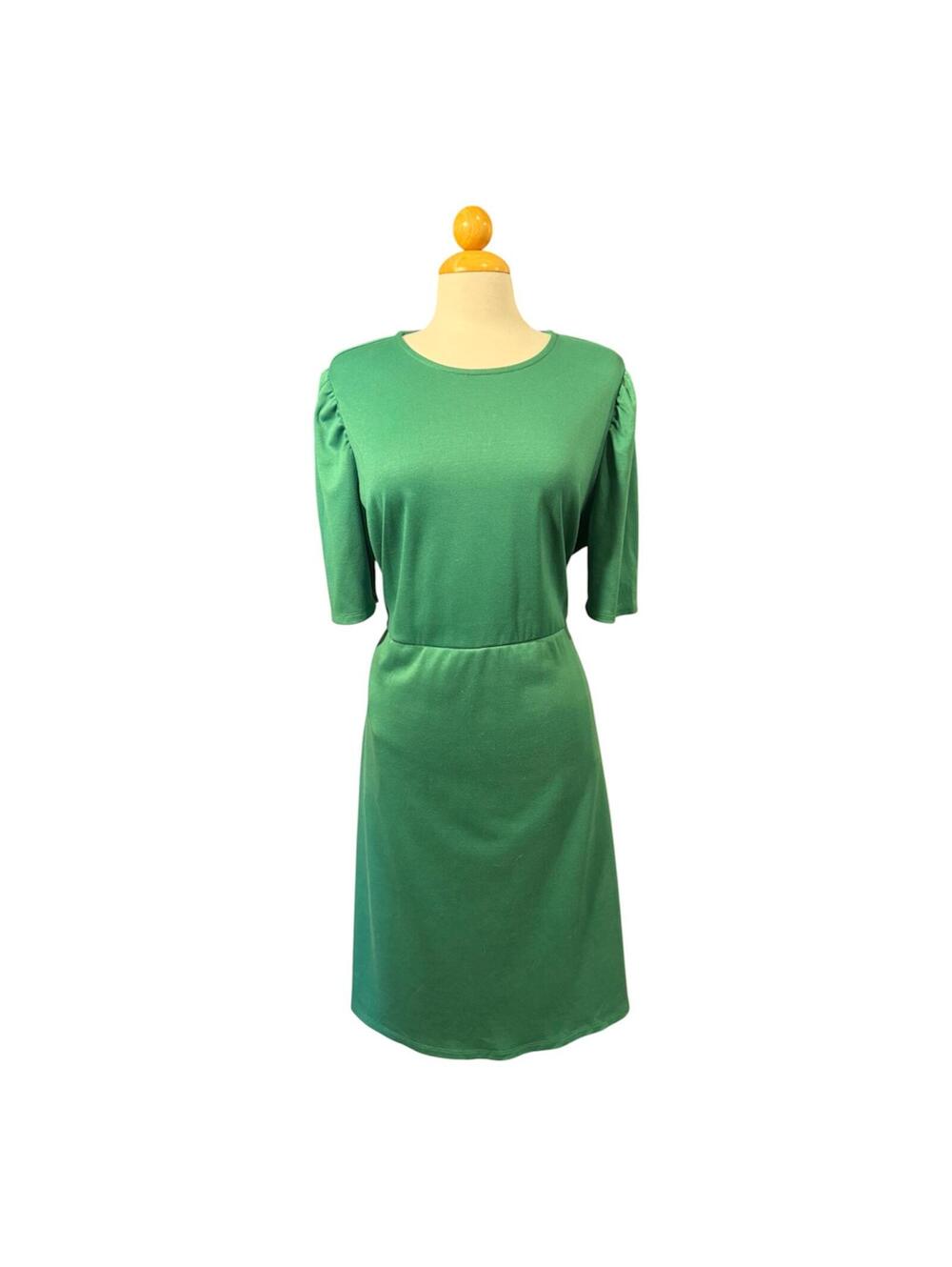 Who What Wear Green Puff Sleeve Midi Dress XXL